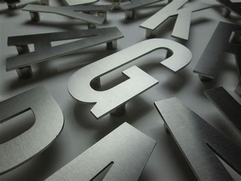 sheet metal letters|flat cut metal letters.